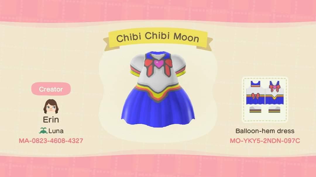 Animal Crossing Design Code: MO-YKY5-2NDN-097C Chibi Chibi Moon