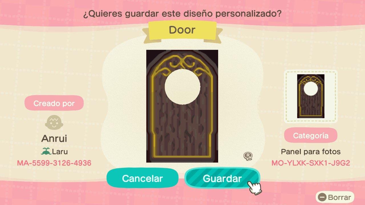 Animal Crossing Design Code: MO-YLXK-SXK1-J9G2 KH - Door