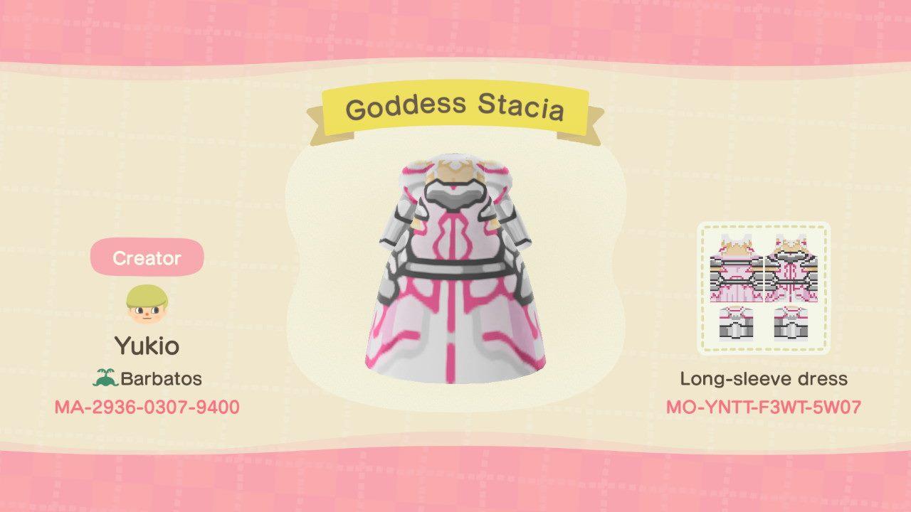 Animal Crossing Design Code: MO-YNTT-F3WT-5W07 Goddess Stacia