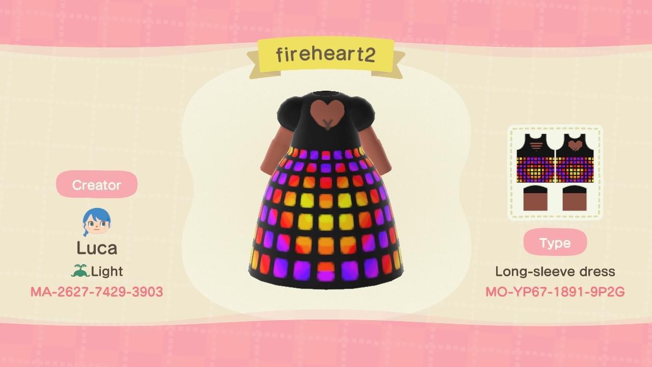 Animal Crossing Design Code: MO-YP67-1891-9P2G Fireheart 2