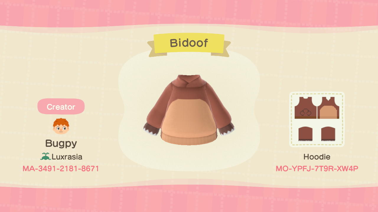 Animal Crossing Design Code: MO-YPFJ-7T9R-XW4P Bidoof