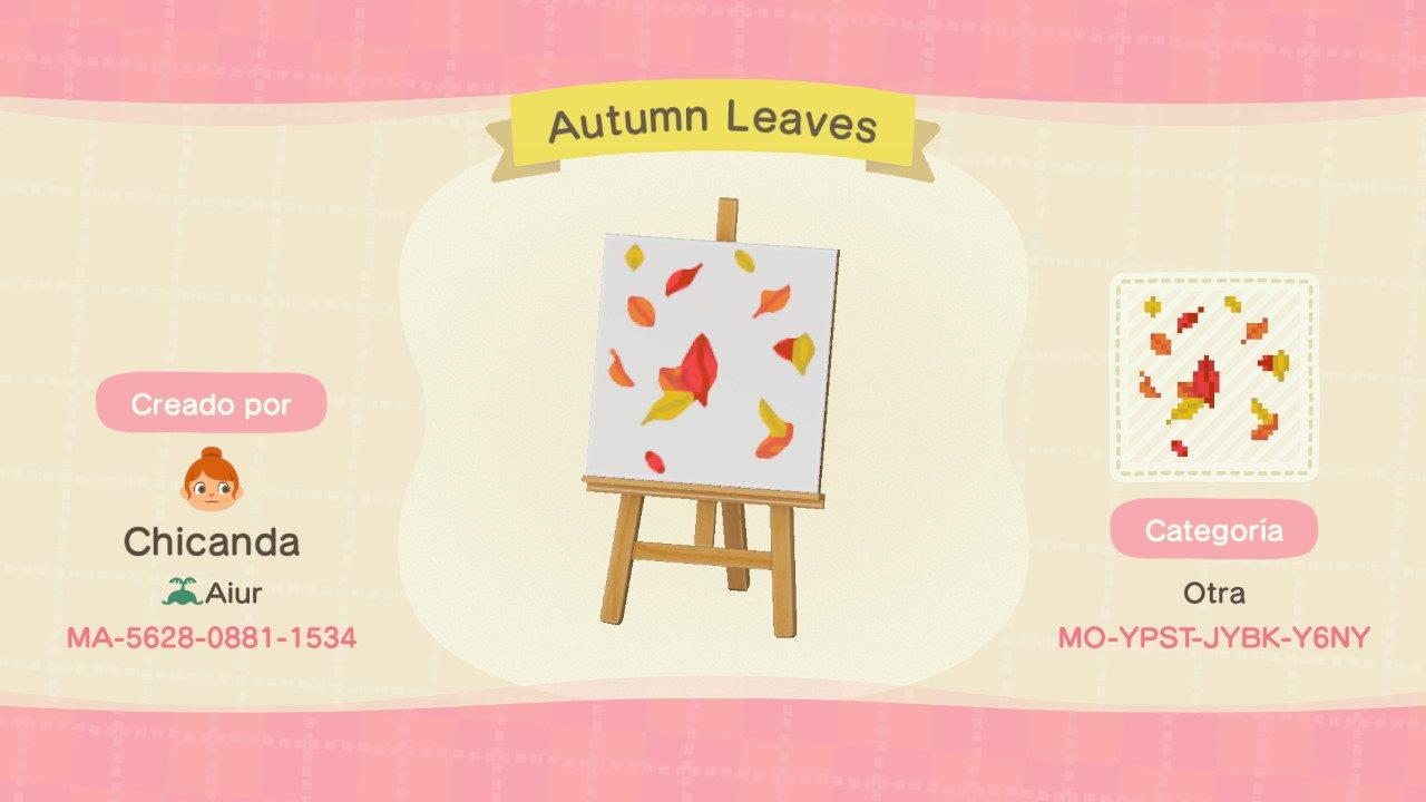 Animal Crossing Design Code: MO-YPST-JYBK-Y6NY Autumn Leaves