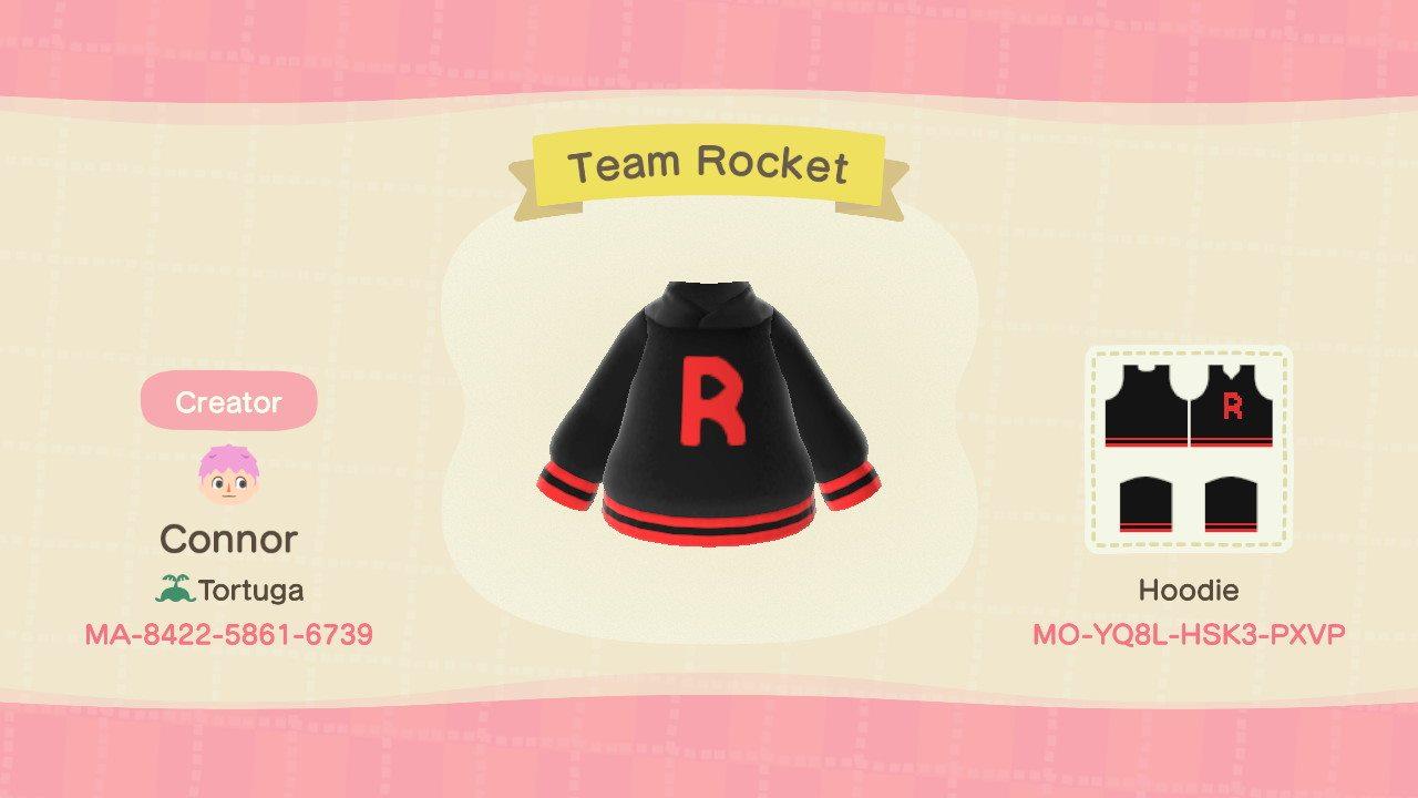 Animal Crossing Design Code: MO-YQ8L-HSK3-PXVP Team Rocket
