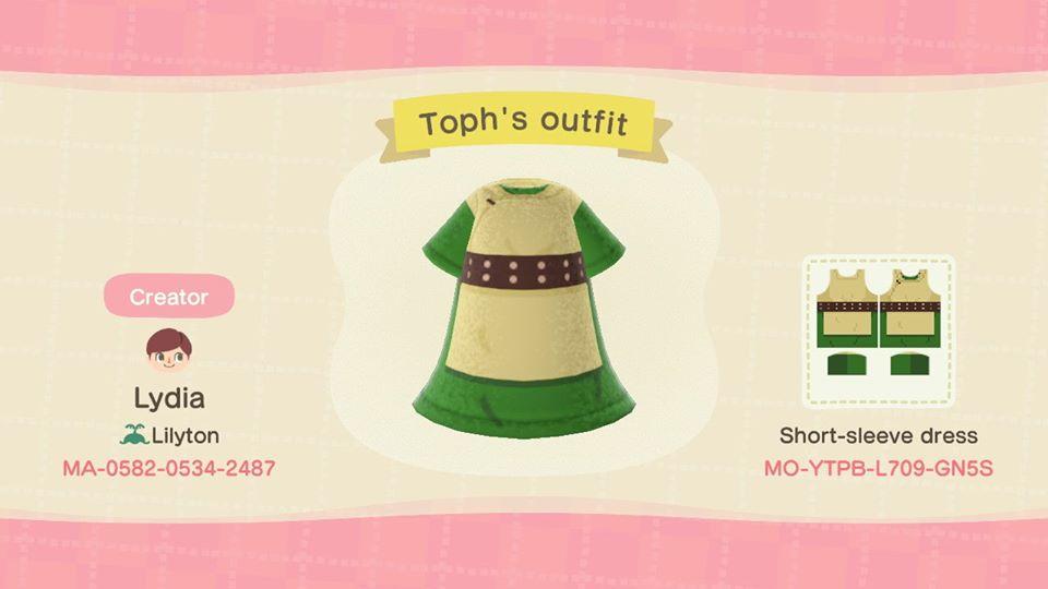 Animal Crossing Design Code: MO-YTPB-L709-GN5S Avatar - Toph Outfit