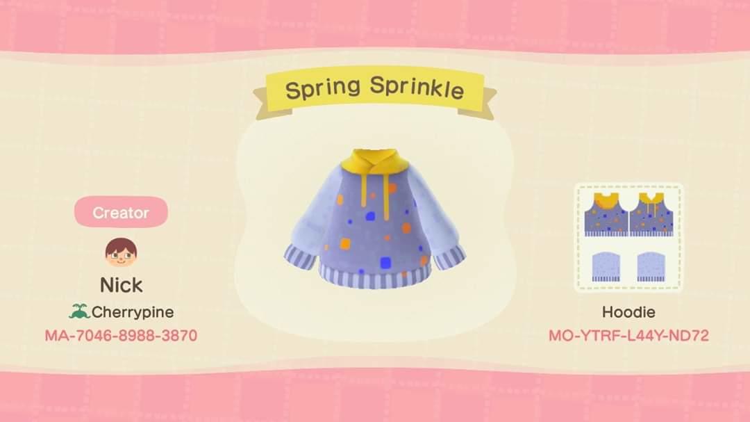 Animal Crossing Design Code: MO-YTRF-L44Y-ND72 Spring Sprinkle