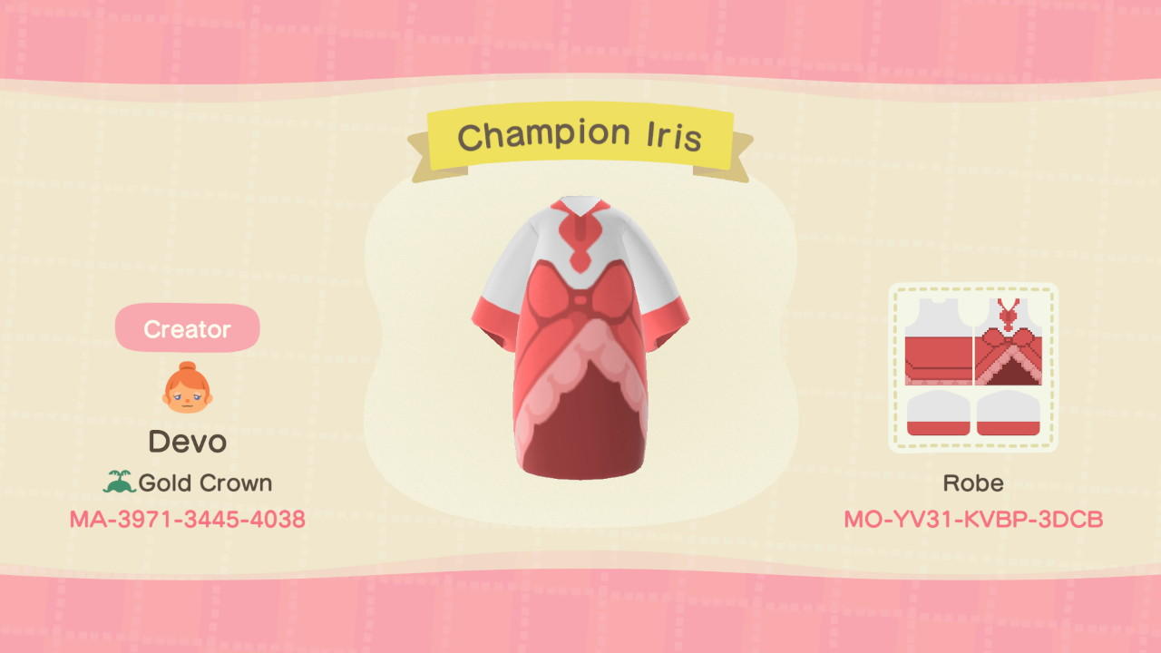 Animal Crossing Design Code: MO-YV31-KVBP-3DCB Champion Iris