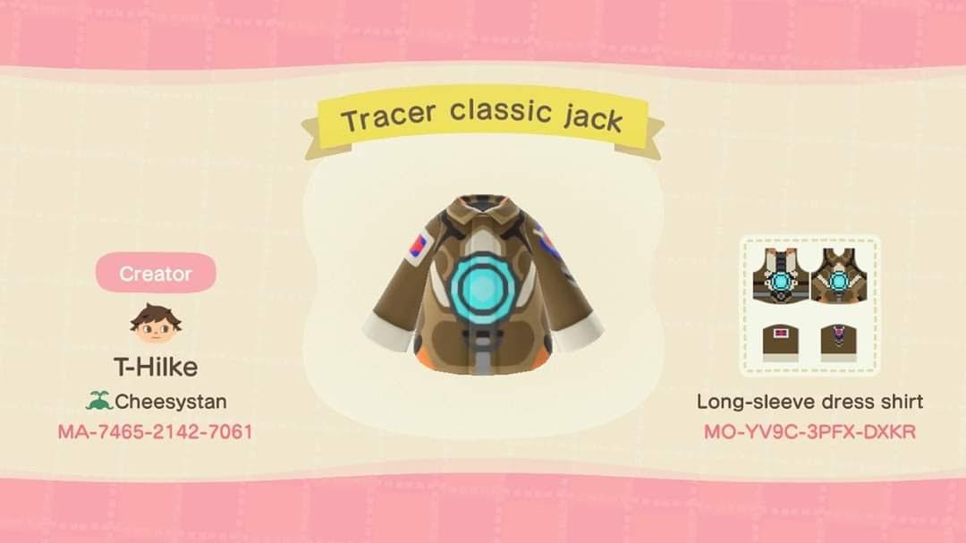 Animal Crossing Design Code: MO-YV9C-3PFX-DXKR Tracer Classic jack