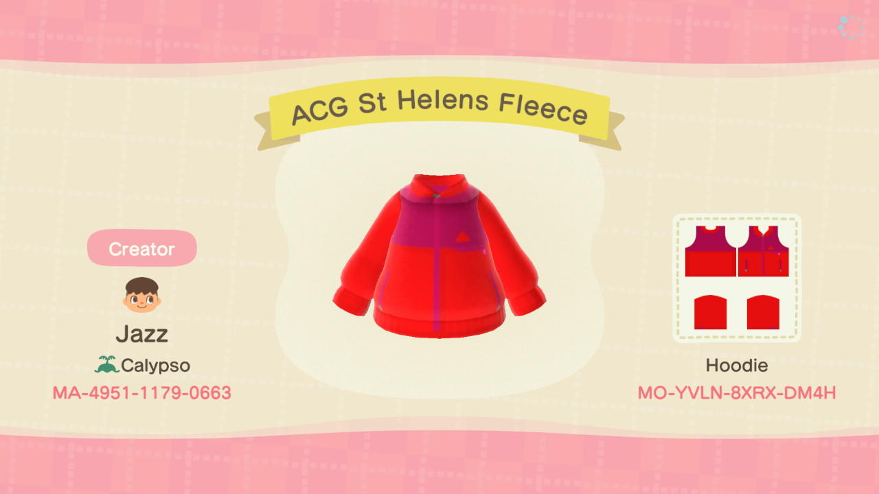Animal Crossing Design Code: MO-YVLN-8XRX-DM4H ACG St Helens Fleece