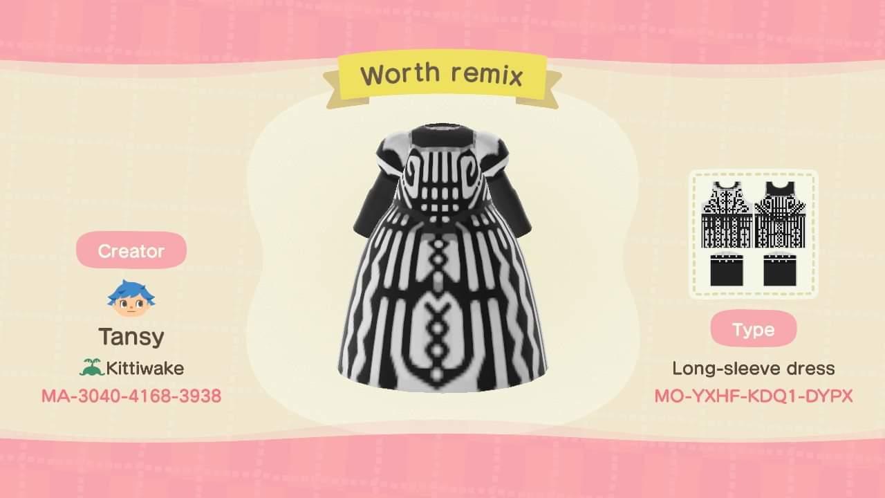 Animal Crossing Design Code: MO-YXHF-KDQ1-DYPX House of Worth 1898
