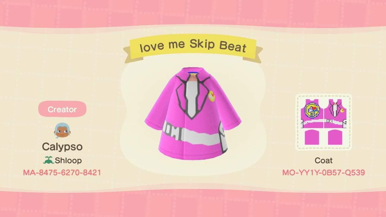 Animal Crossing Design Code: MO-YY1Y-0B57-Q539 Love me Skip Beat