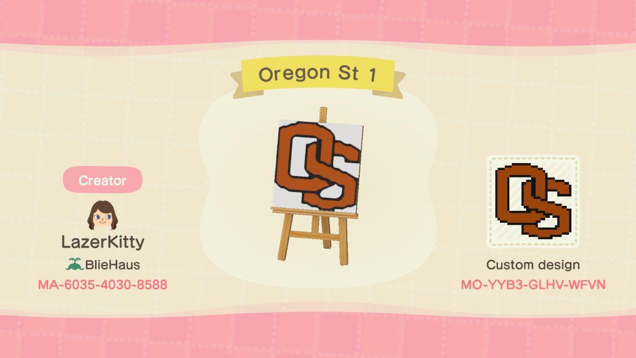Animal Crossing Design Code: MO-YYB3-GLHV-WFVN Oregon St 1