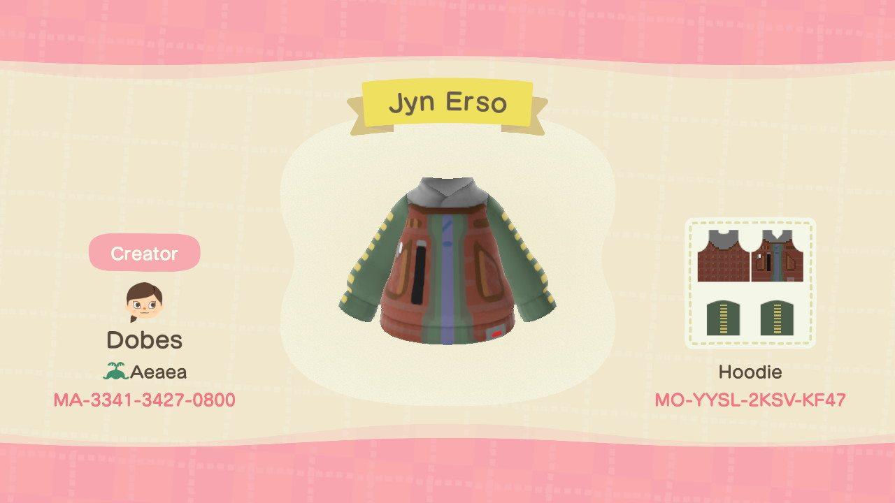 Animal Crossing Design Code: MO-YYSL-2KSV-KF47 Jyn Erso