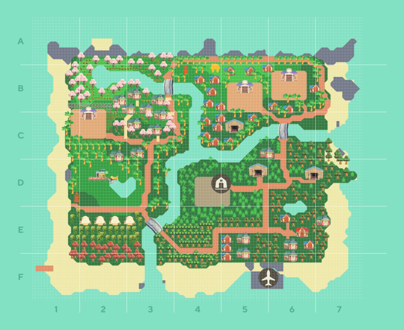 Animal Crossing Island Layout Ideas   ACNH Map Layout Ideas ...
