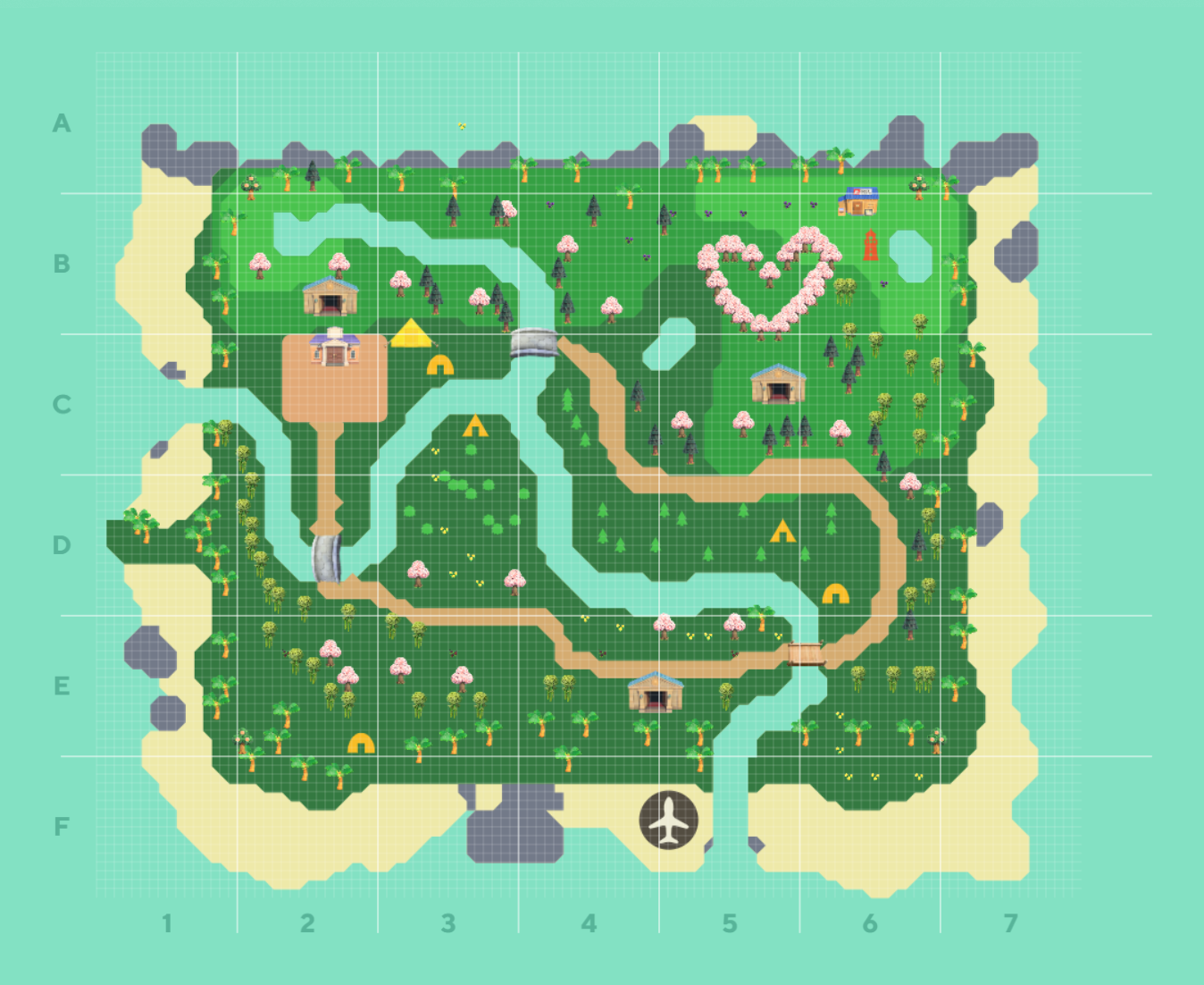 Animal crossing island map ideas