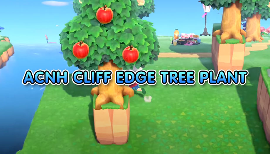 Animal Crossing New Crossing Cliff Edge Tree Plant Glitch