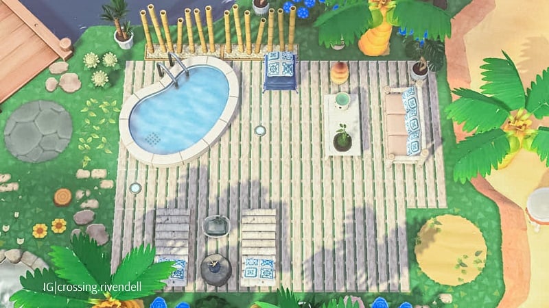 Best ACNH Pool Design Ideas 5 - Animal Crossing Swimming Pool Designs