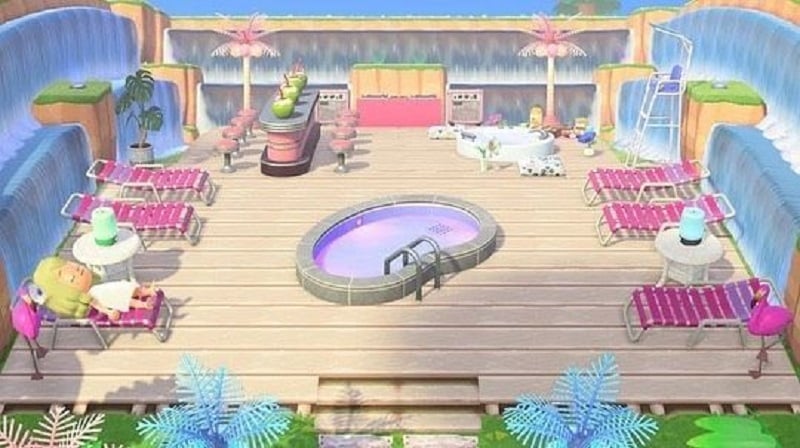 Best ACNH Pool Design Ideas 9 - Animal Crossing Swimming Pool Designs