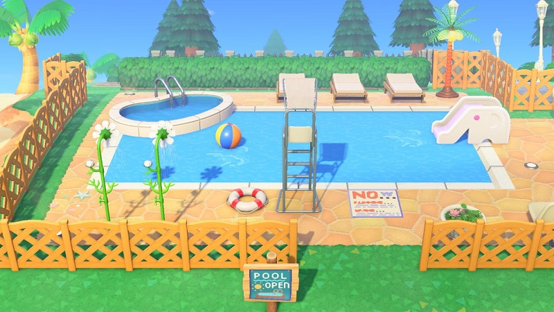 Best ACNH Pool Design Ideas 1 - Animal Crossing Swimming Pool Designs