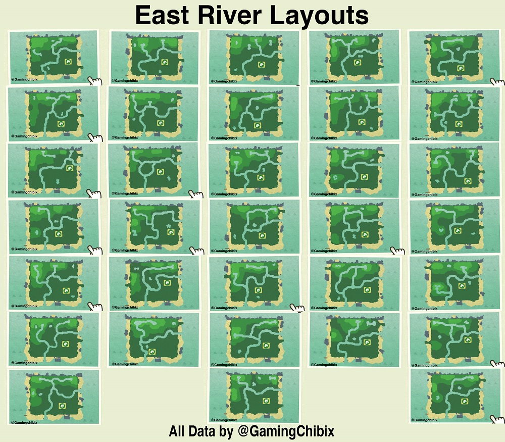 Animal Crossing New Horizons Island Map - East River Layouts