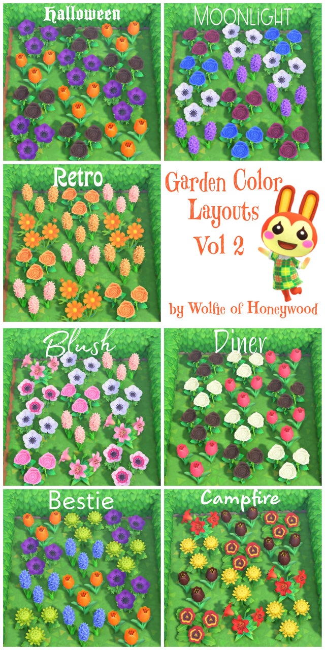 Animal Crossing New Horizons Flower Color Layout 1