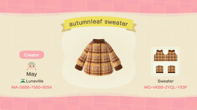 ACNH Fall Design Codes & Tips - Autumn Themed Custom Path & Clothes ...