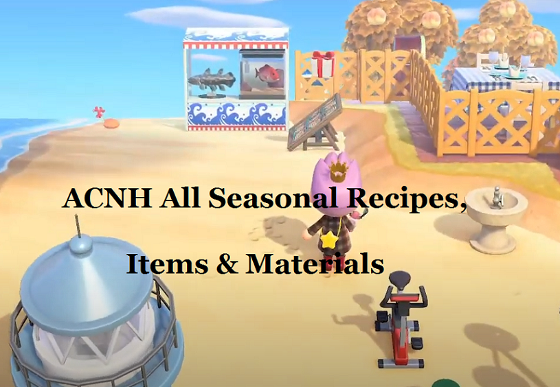 ACNH seasonal recipes,items