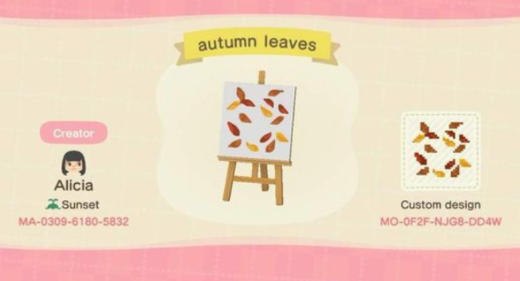 Acnh Herbst Design Codes Tipps Herbst Thema Kundenspezifisches Weg Kleidungsdesign In Animal Crossing New Horizons