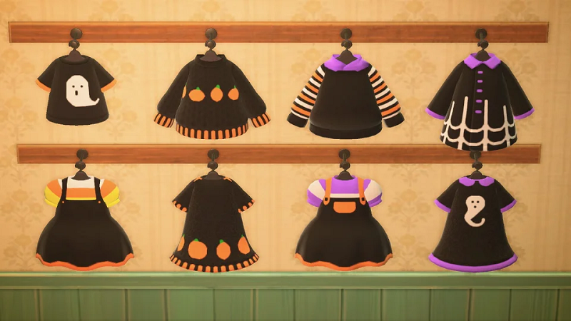 Animal Crossing Halloween Designs & Costumes - ACNH Spooky Clothes & Path Custom Design Codes
