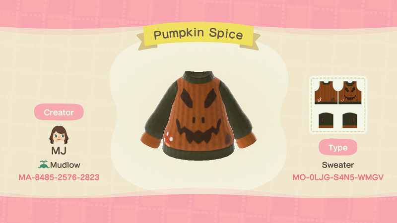 Animal Crossing Halloween Outfits - ACNH Sweater Design 2