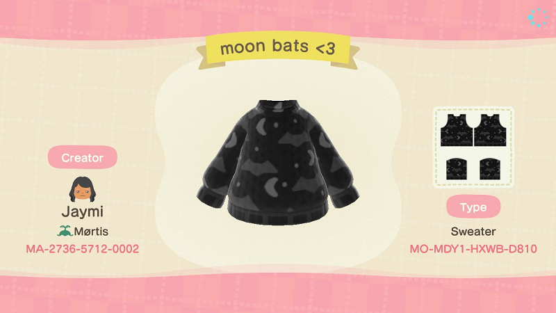 Animal Crossing Halloween Outfits - ACNH Sweater Design 5