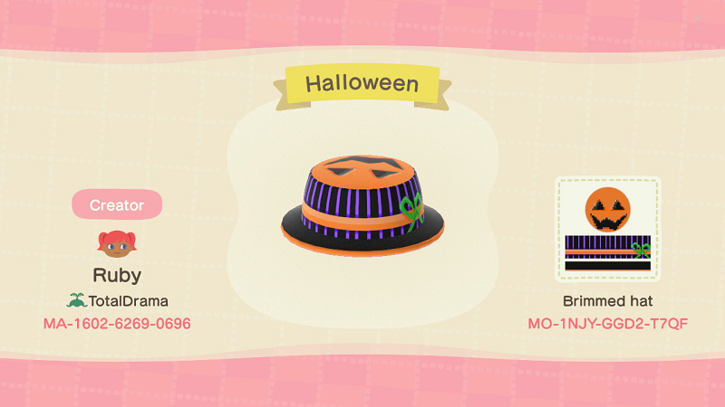 Animal Crossing Halloween Hat custom designs - Halloween 2