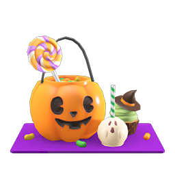 ACNH Halloween Pumpkin Spooky Furniture - Spooky Candy Set