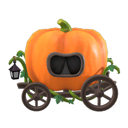 ACNH Halloween Pumpkin Spooky Furniture - Spooky Carriage