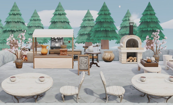 ACNH Cafe Design Ideas & Codes - Animal Crossing New Horizons Coffee