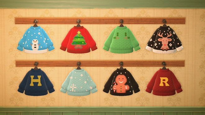 ACNH Christmas Costume Custom Design Codes - Christmas Jumpers