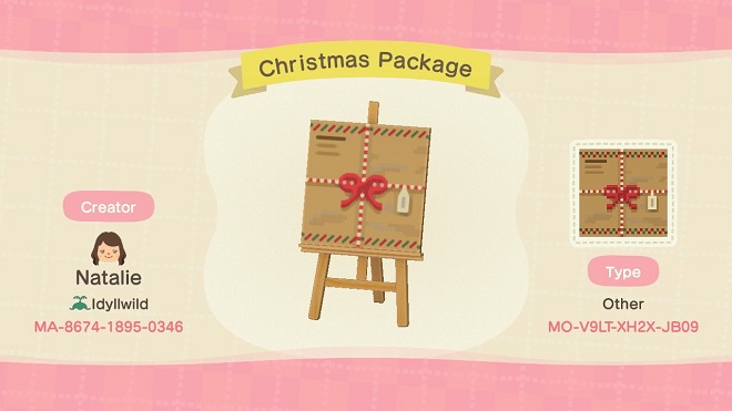 ACNH Christmas Custom Design Codes - Christmas Package