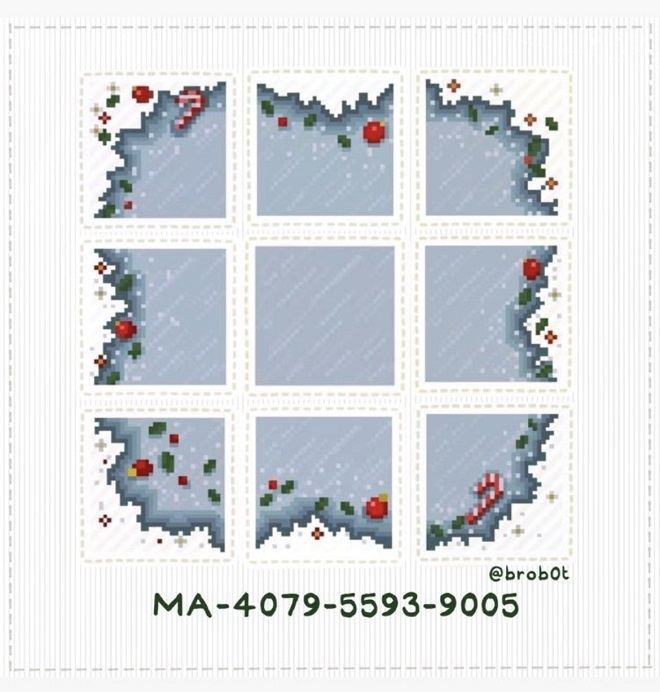 ACNH Christmas Costume Custom Design Codes - Xmas Path & Floor