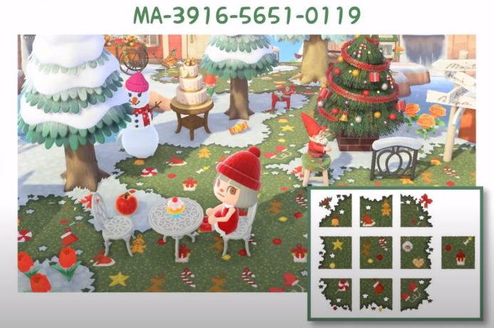 ACNH Festive Path Design