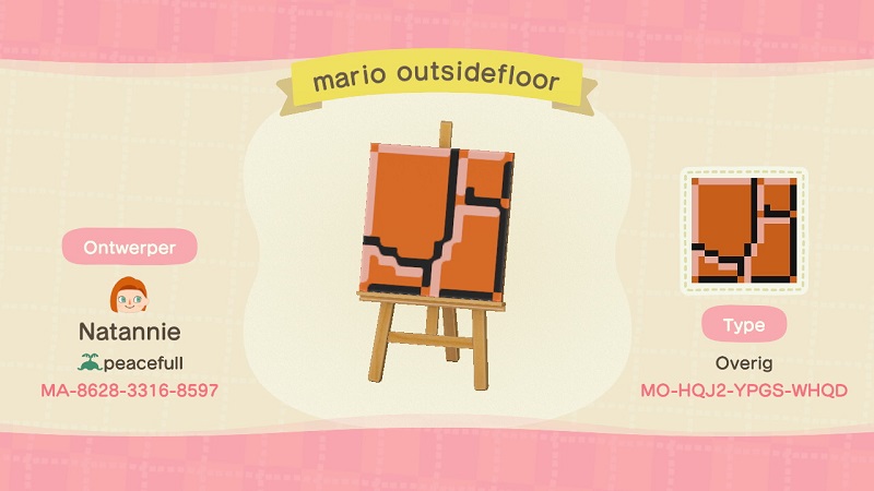 ACNH Mario Custom Designs 1 - Mario Outsider Floor