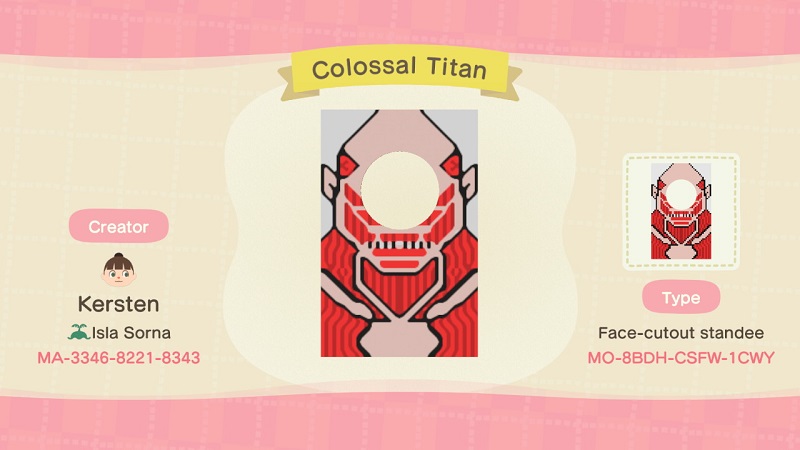 ACNH Stand Design 2  - Colossal Titan standee