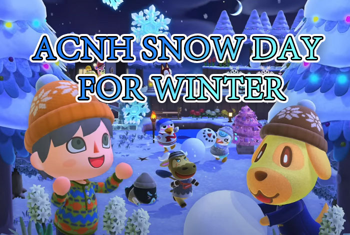 ACNH SNOW DAY FOR WINTER