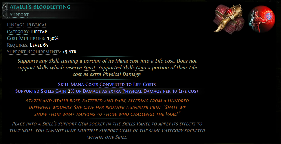 POE 2 Atalui's Bloodletting