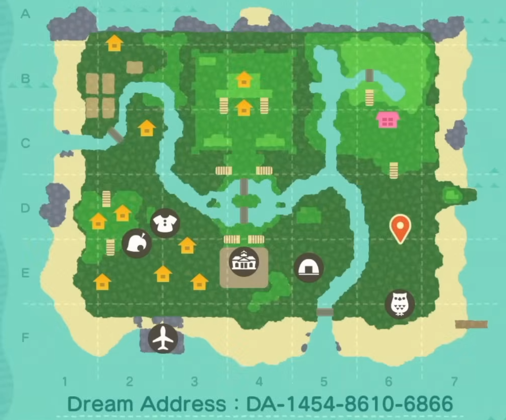 ACNH Best Island Map Layout Ideas 2026 - 5. Dual-Identity Contrast Layout