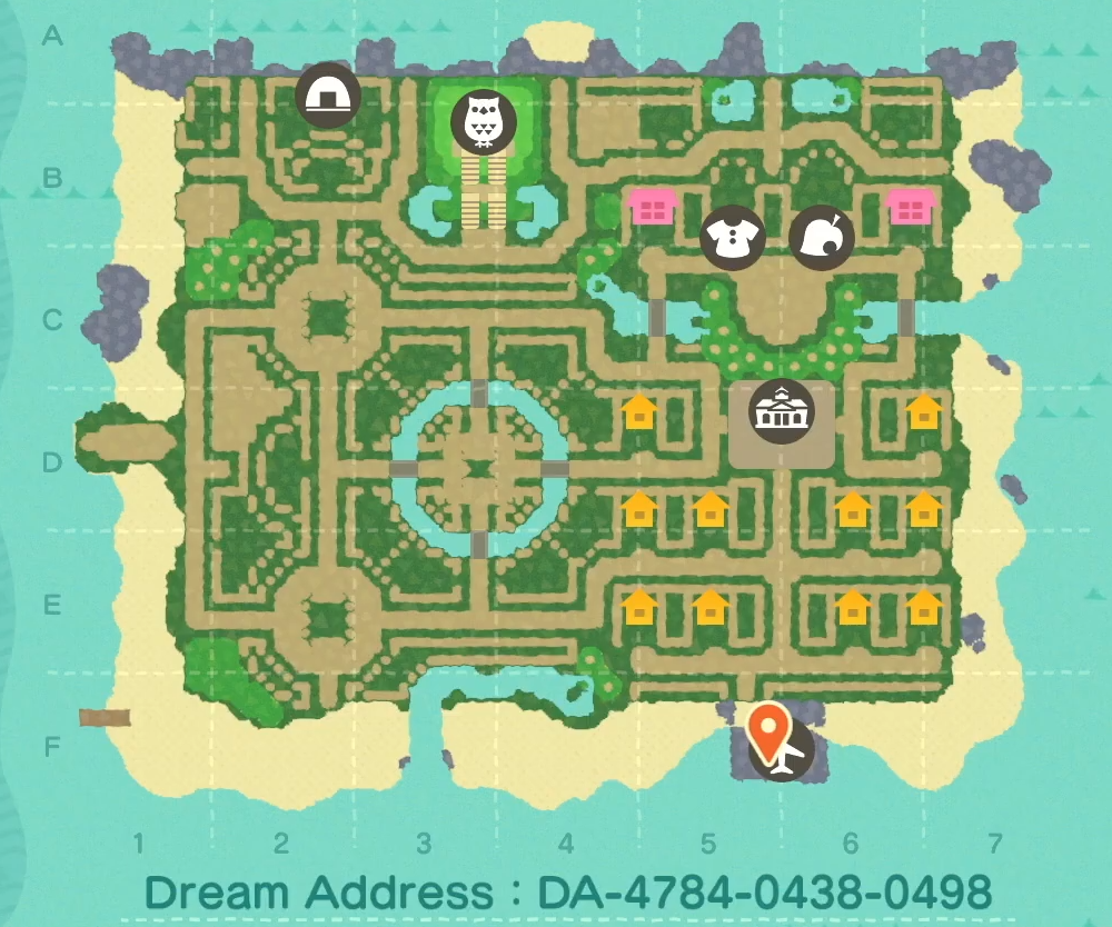 ACNH Best Island Map Layout Ideas 2026 - 10. Compact Build Cluster with Open Zones Layout